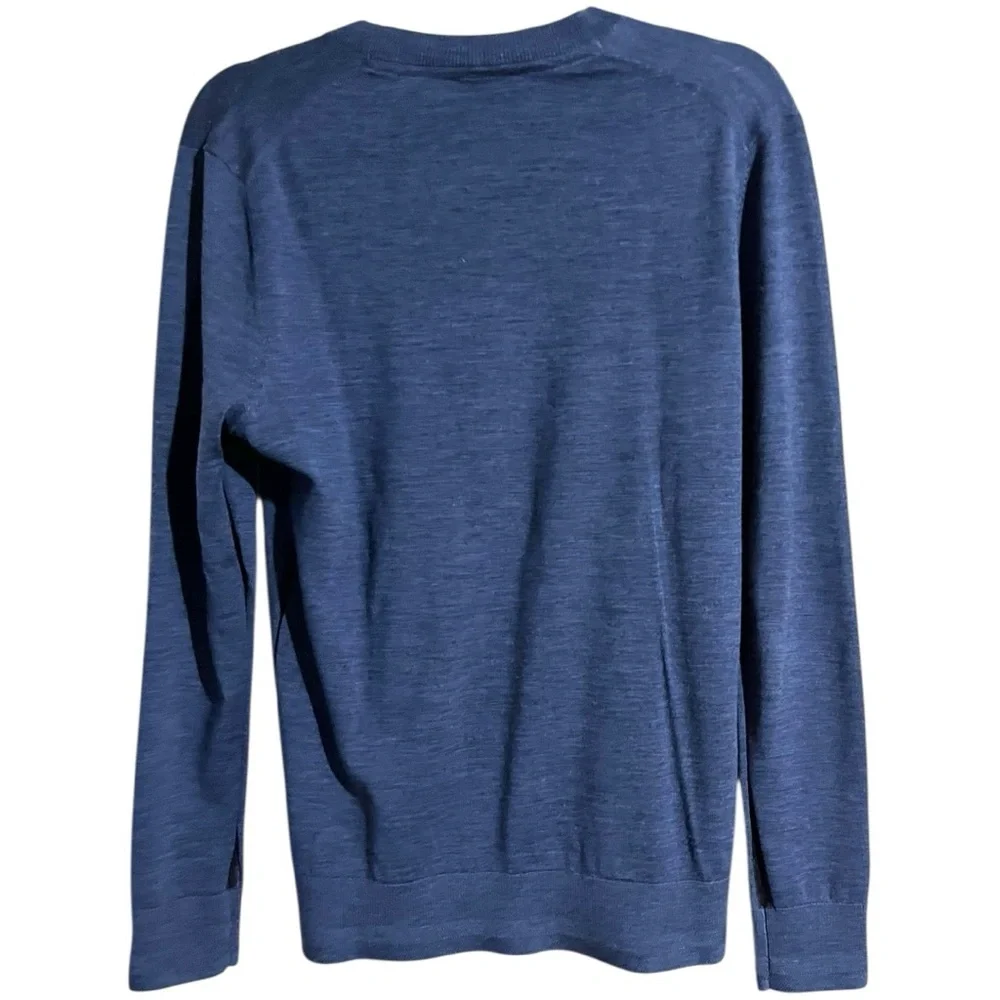 Ted Baker Mens Cardiff 100% Wool Crew Neck Sweater Navy Blue